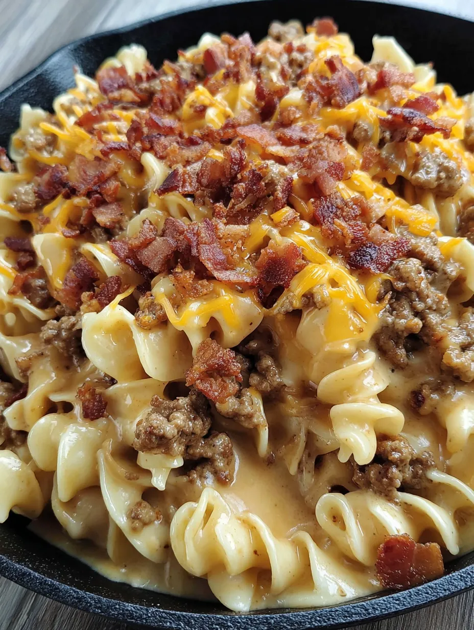 Loaded Bacon Cheeseburger Pasta