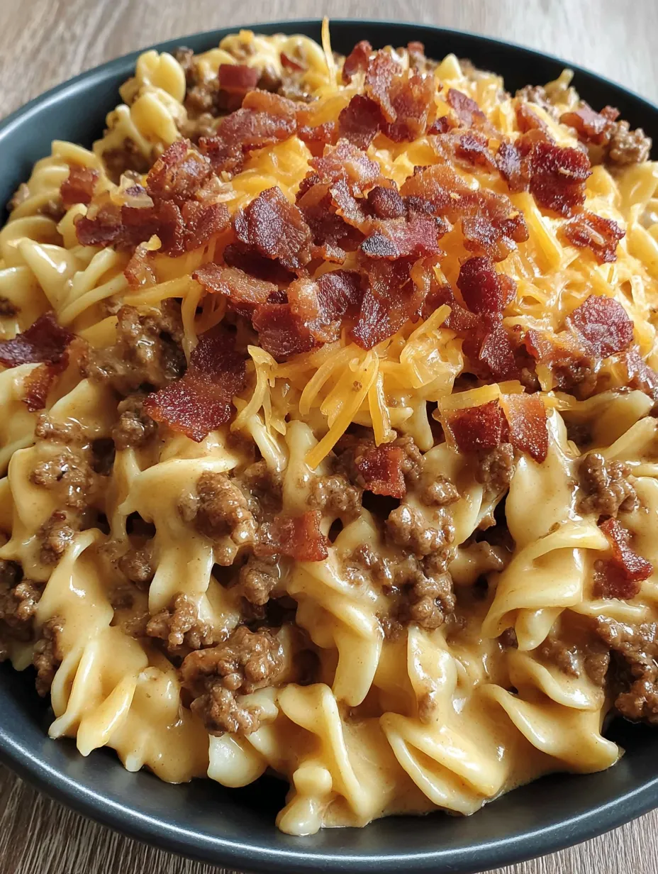 Loaded Bacon Cheeseburger Pasta