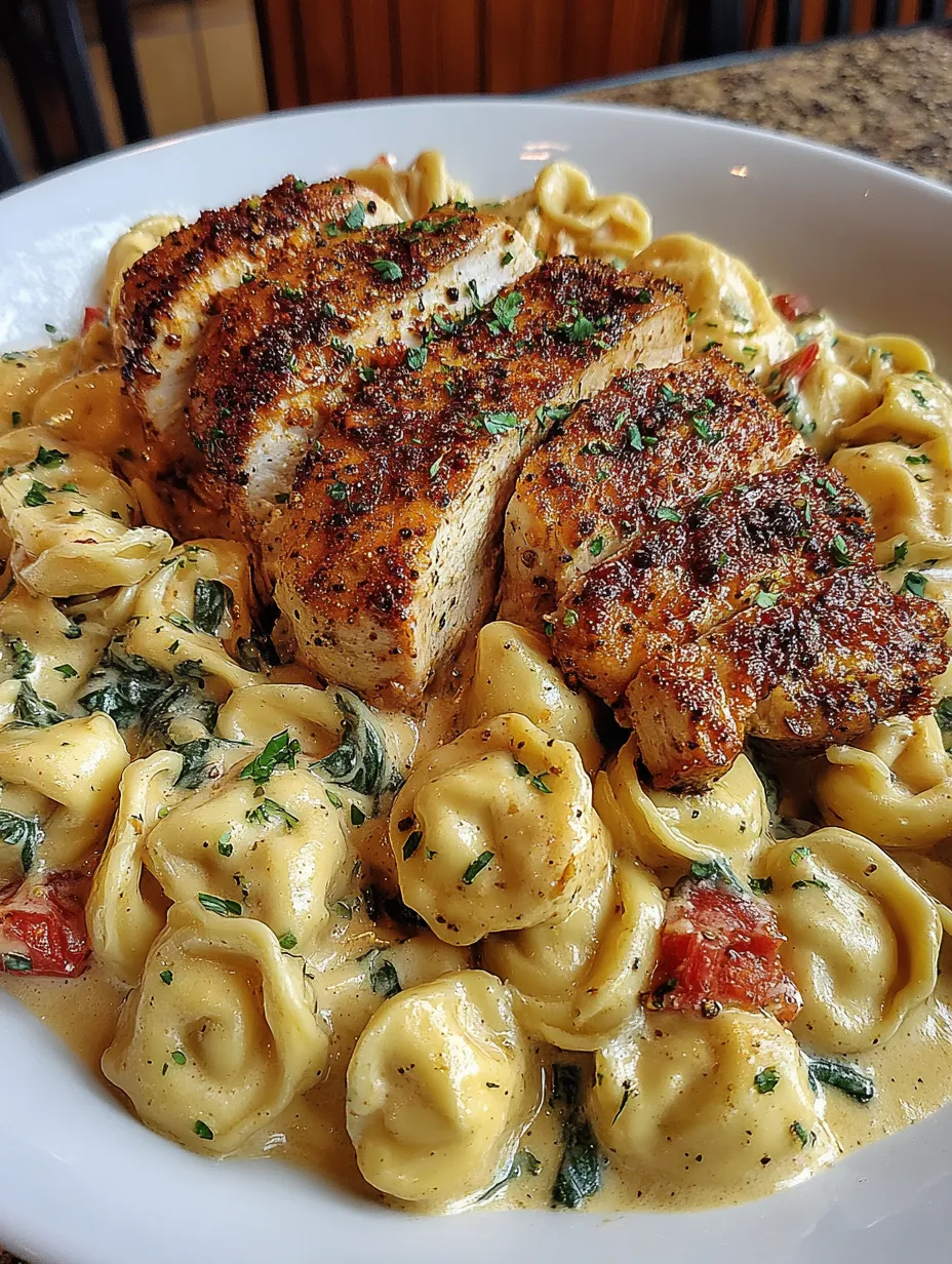 Garlic Herb Chicken Tortellini in Cajun Alfredo Velveeta Cream