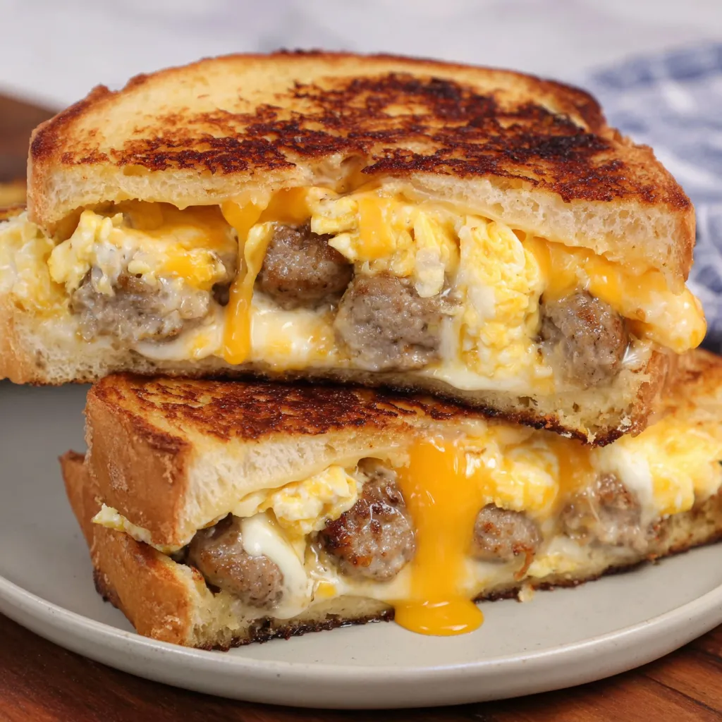 Breakfast Grilled Cheese Eggs