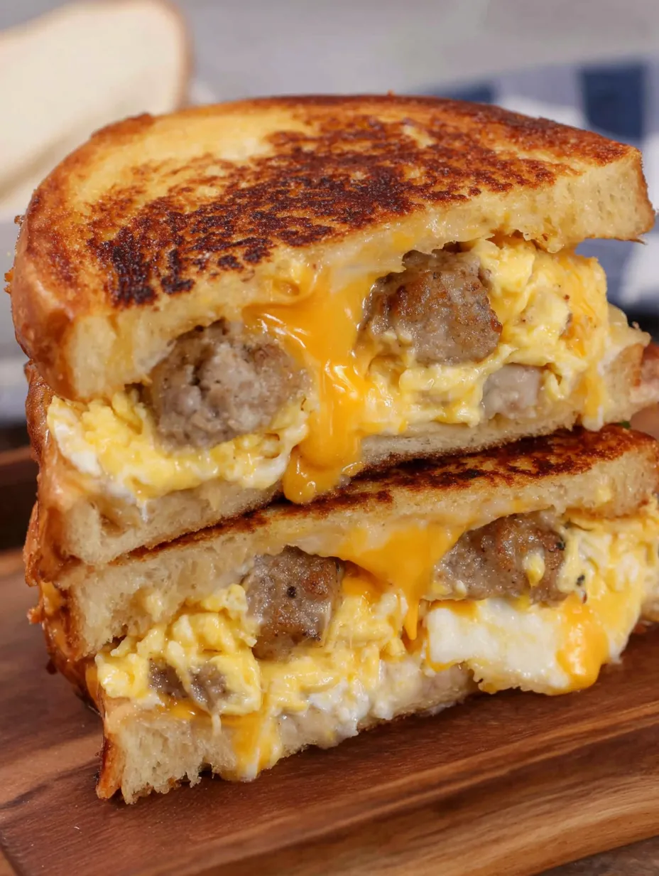 Breakfast Grilled Cheese Eggs