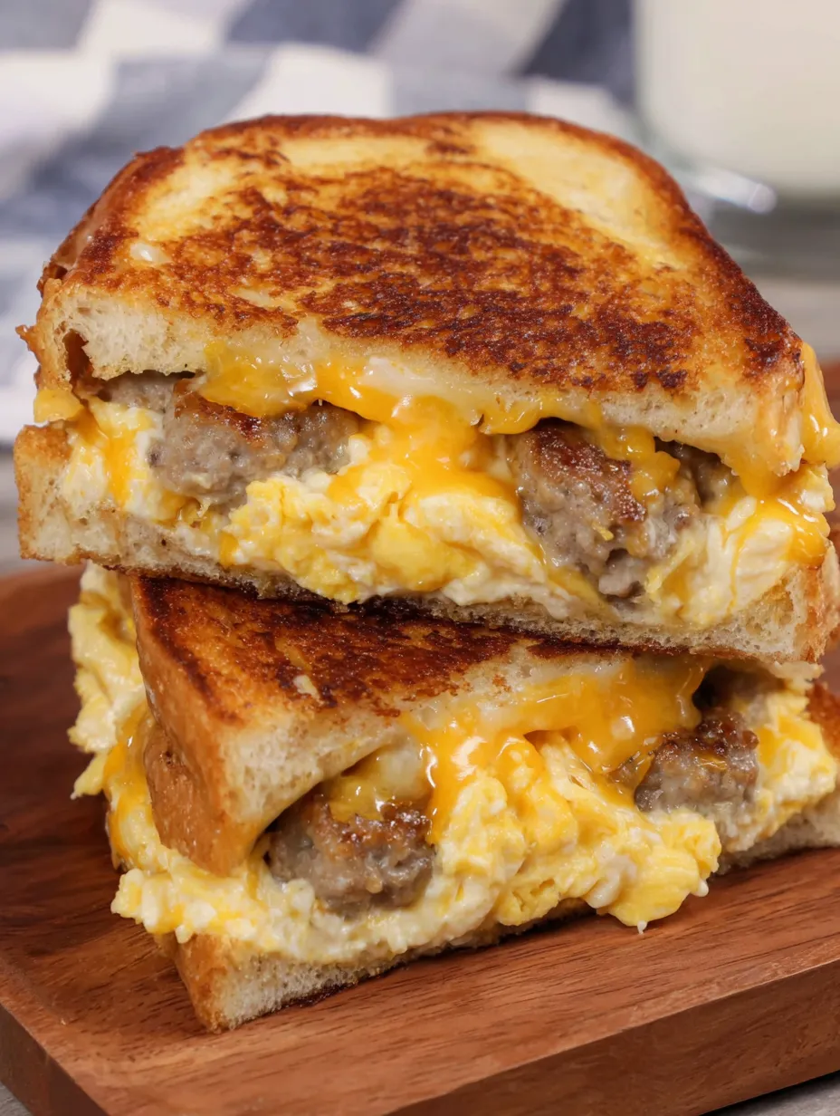 Breakfast Grilled Cheese Eggs
