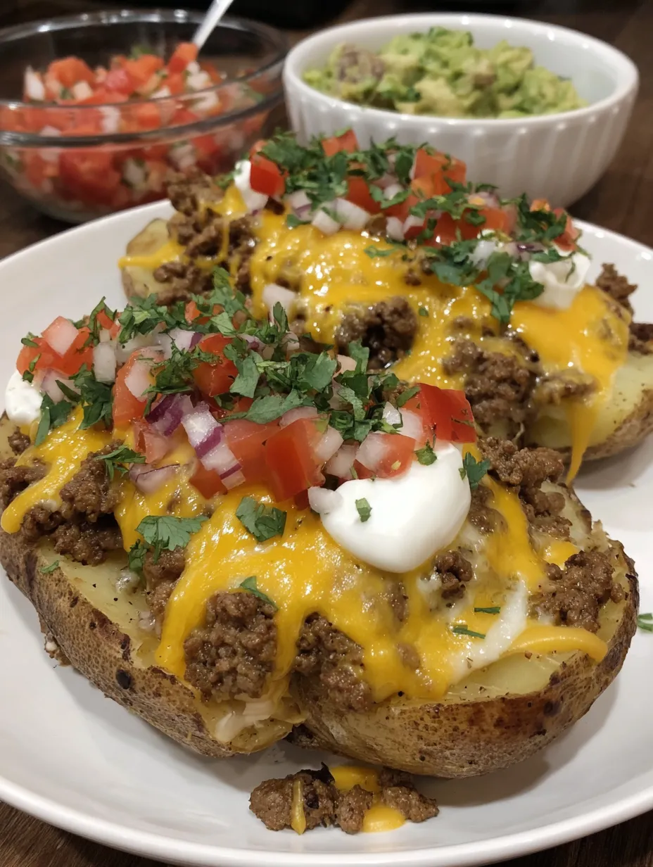 Taco Stuffed Baked Potatoes