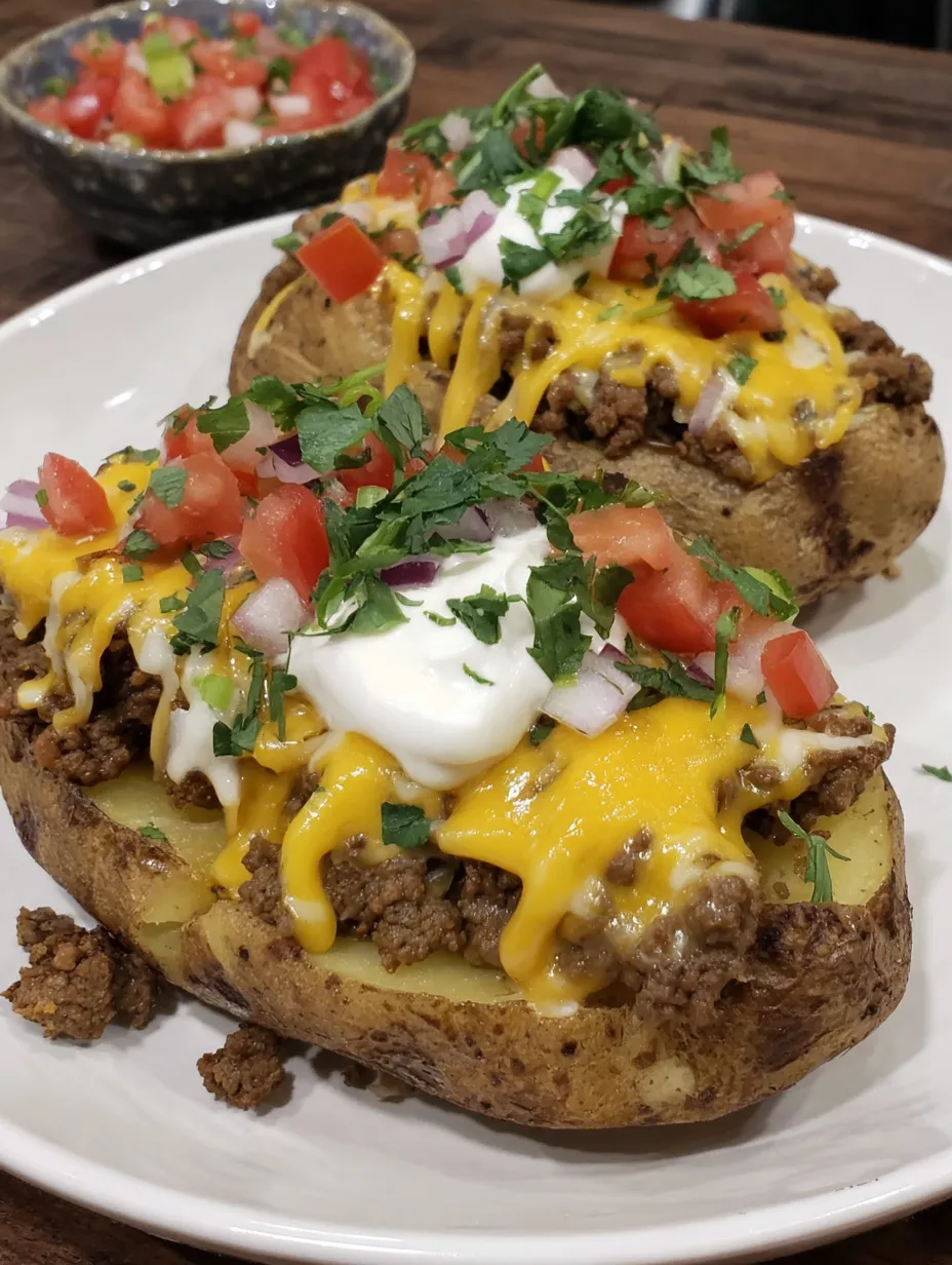Taco Stuffed Baked Potatoes