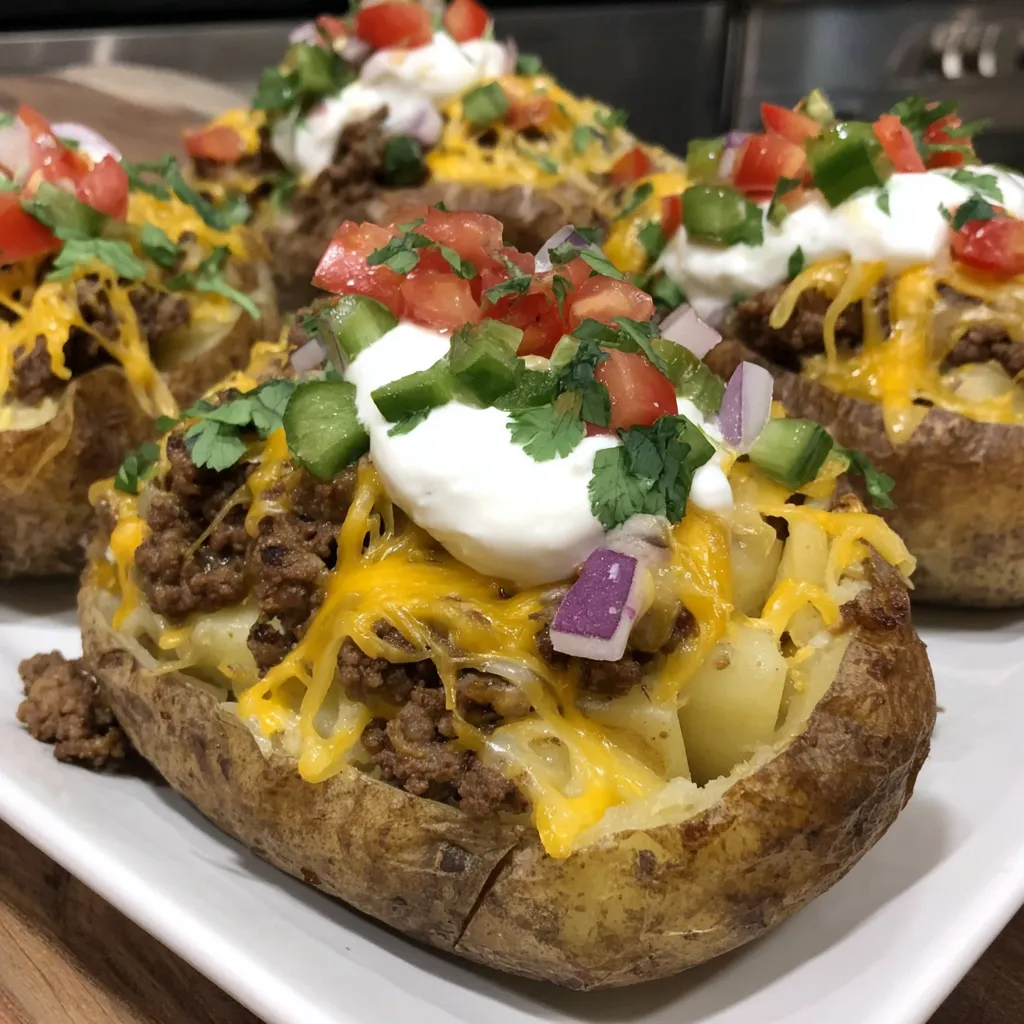 Taco Stuffed Baked Potatoes