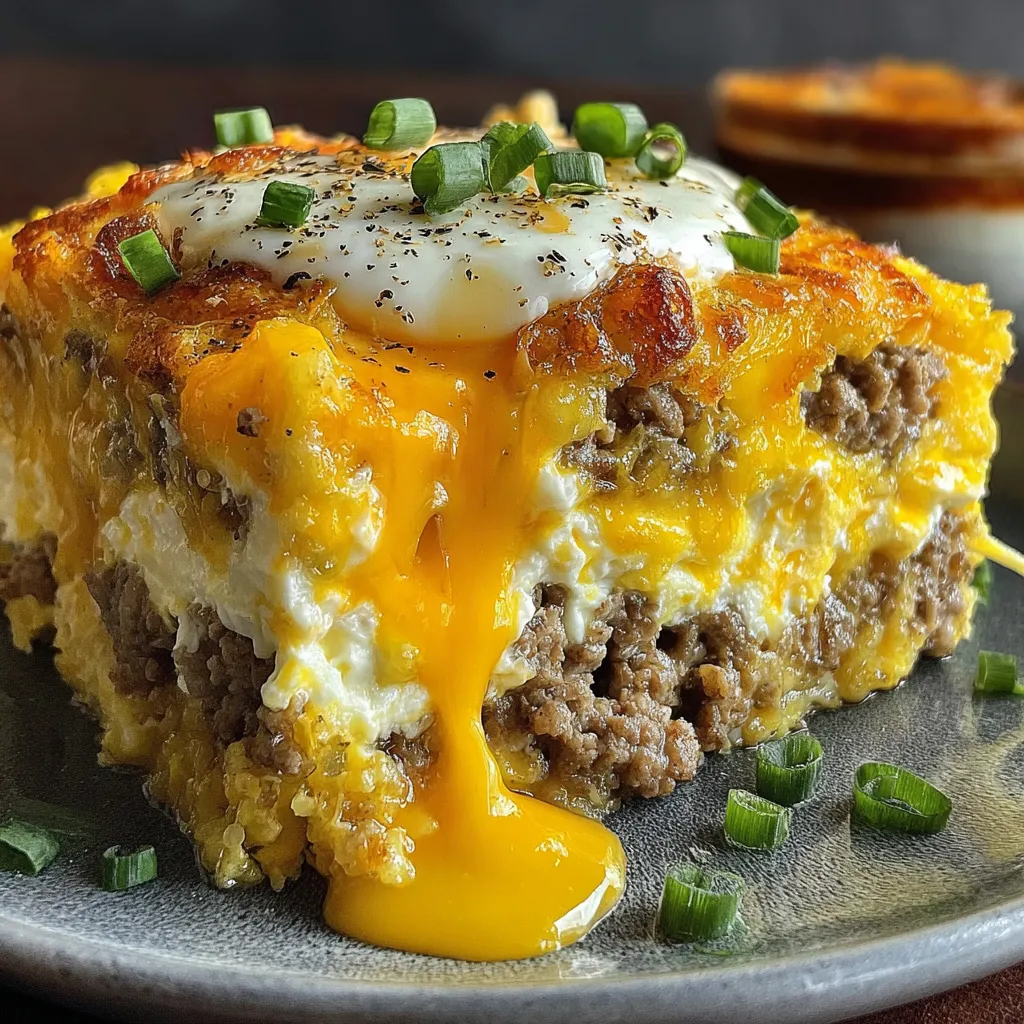 Sausage Egg Cream Cheese Casserole