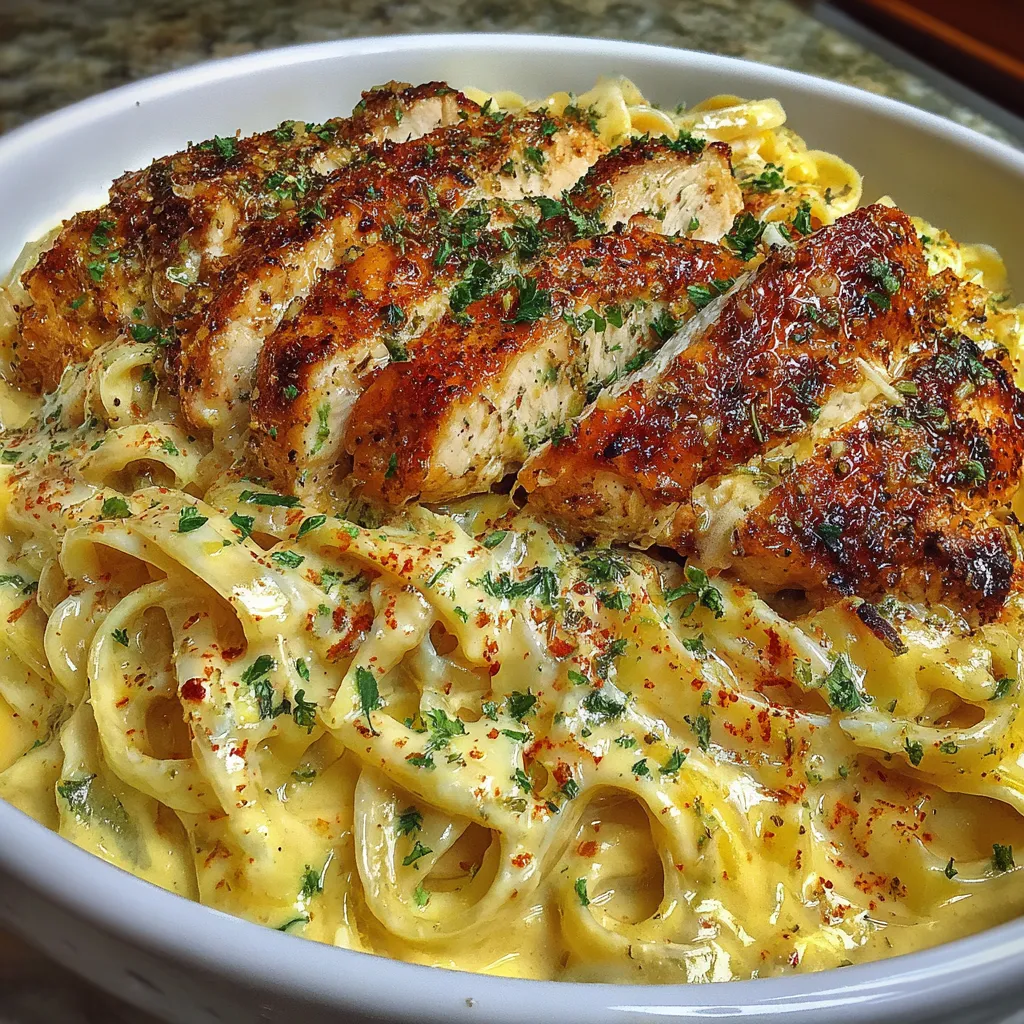 Cheesy Cajun Alfredo Pasta with Velveeta Chicken Linguine