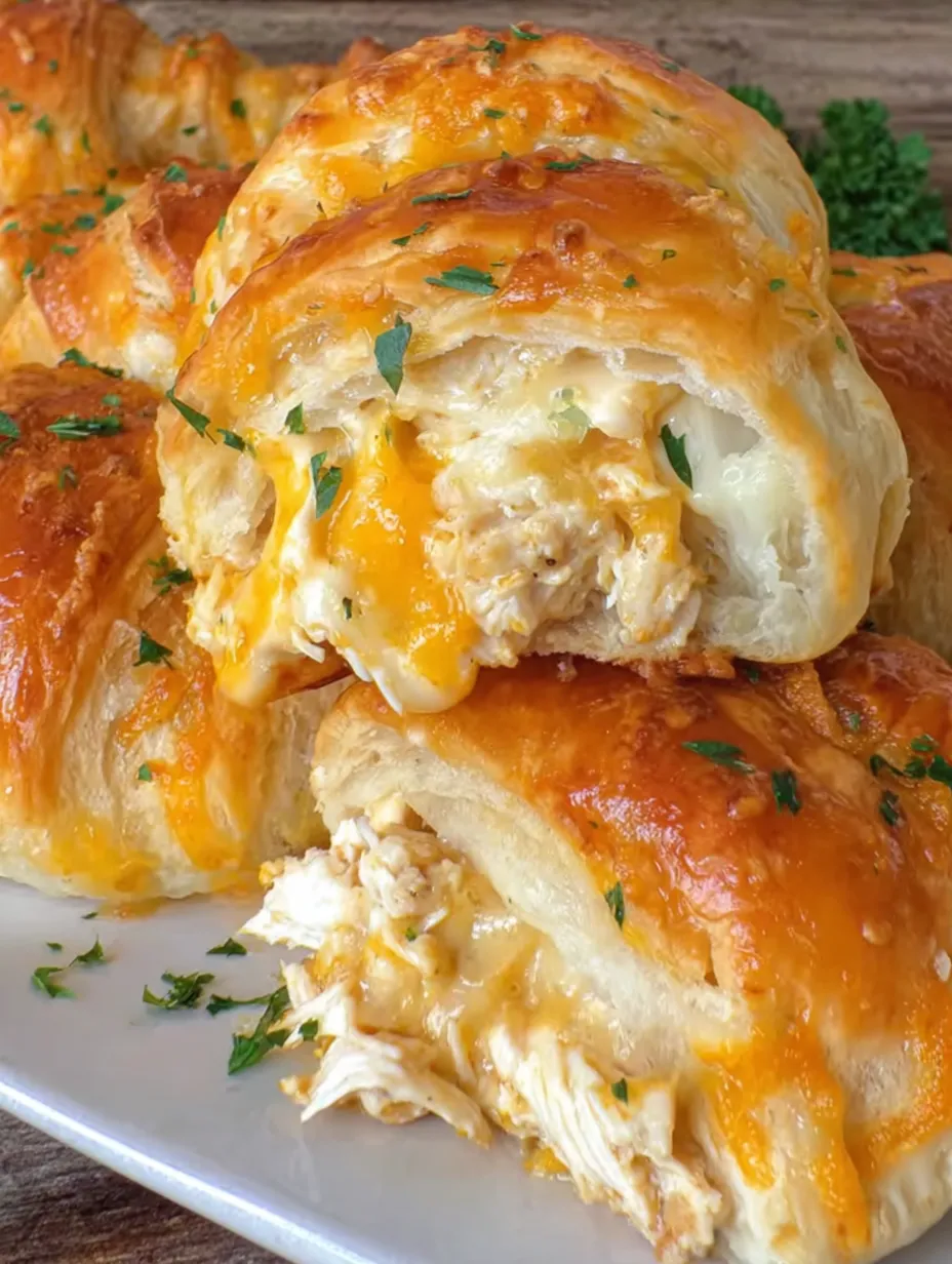 Cheesy Chicken Crescent Rolls