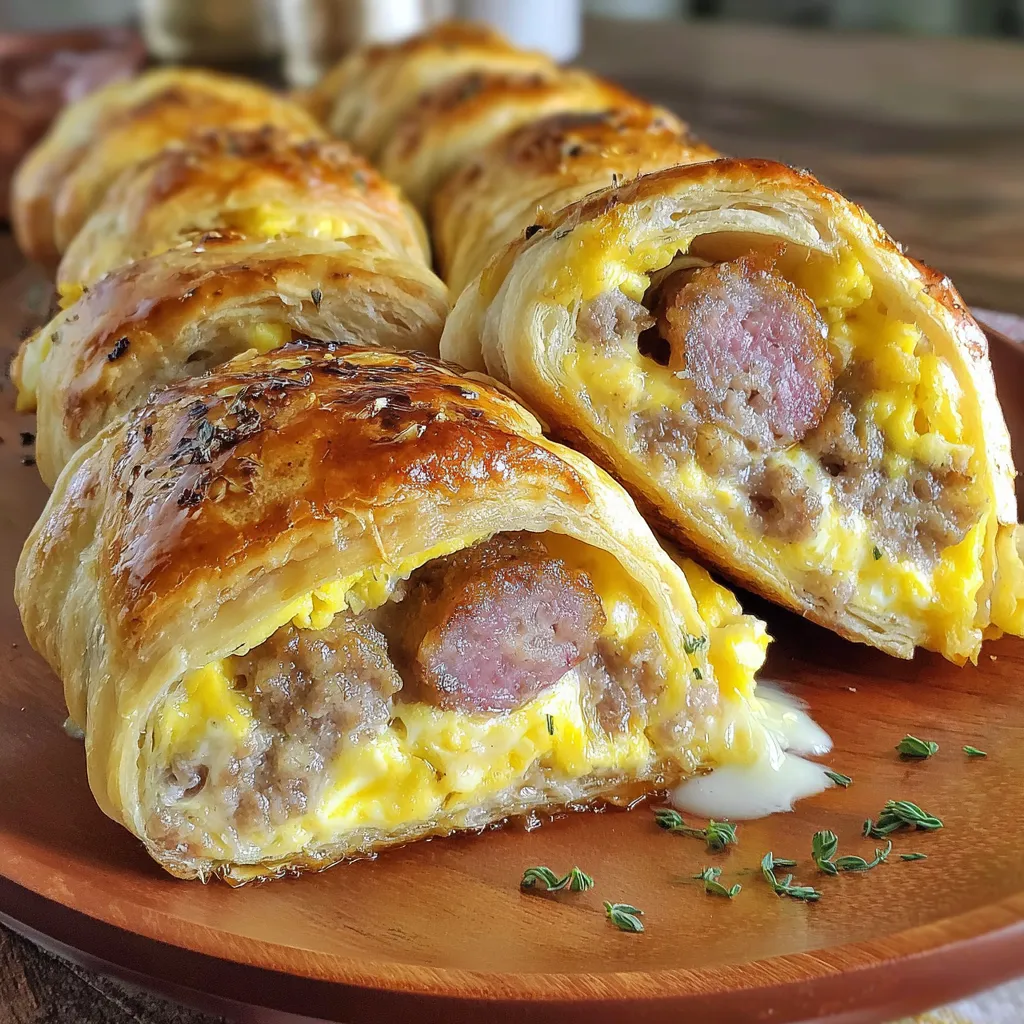 Sausage Egg and Cheese Breakfast Roll-Ups