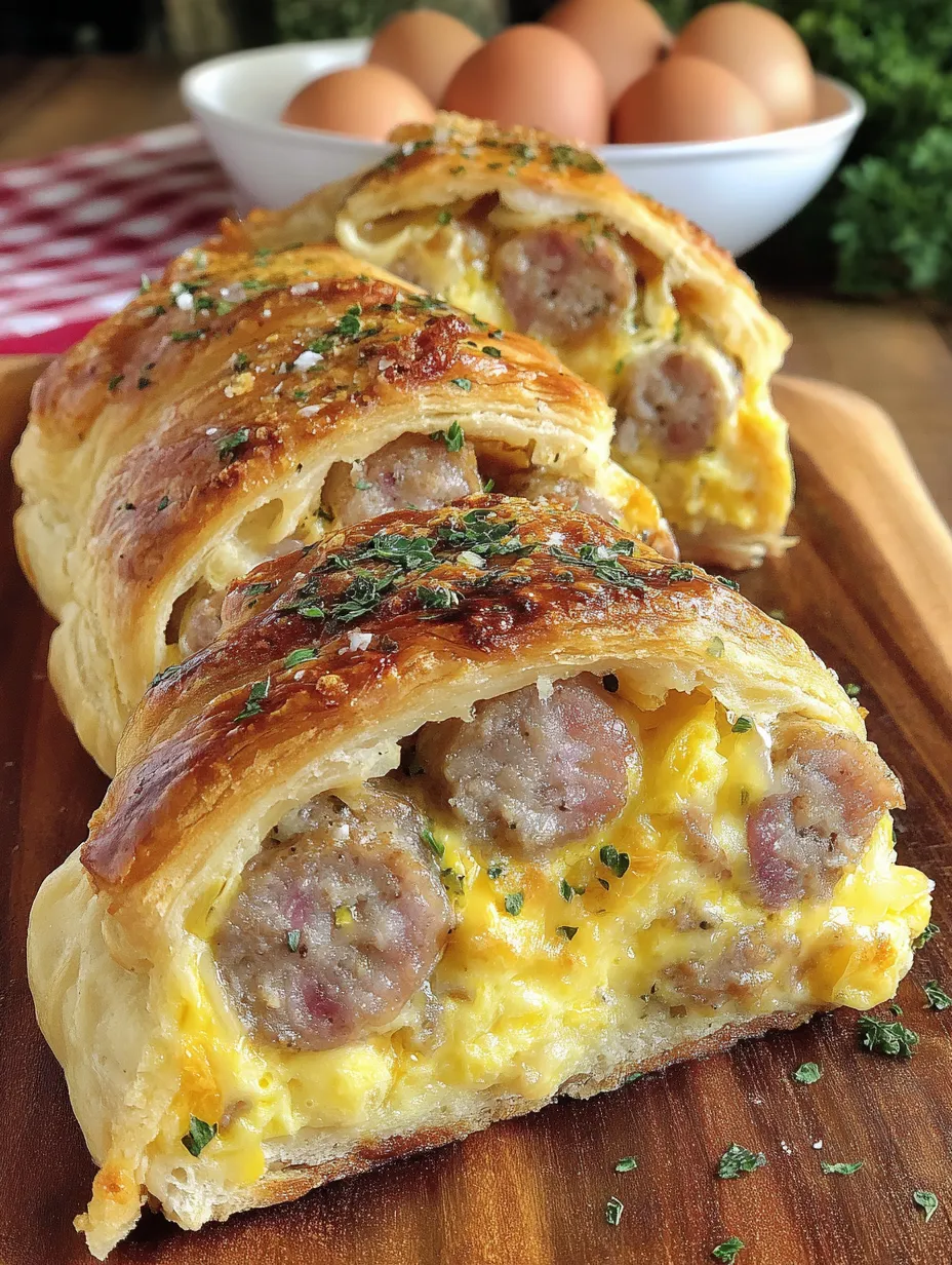 Sausage Egg and Cheese Breakfast Roll-Ups