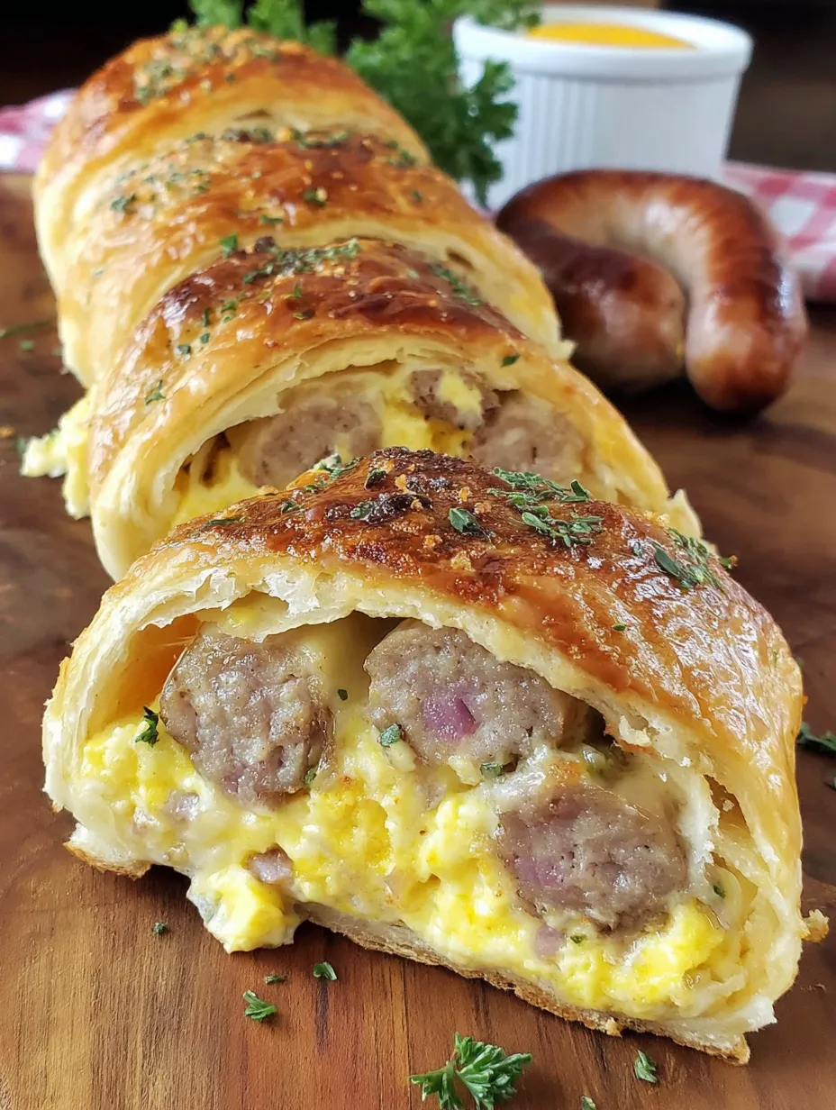Sausage Egg and Cheese Breakfast Roll-Ups