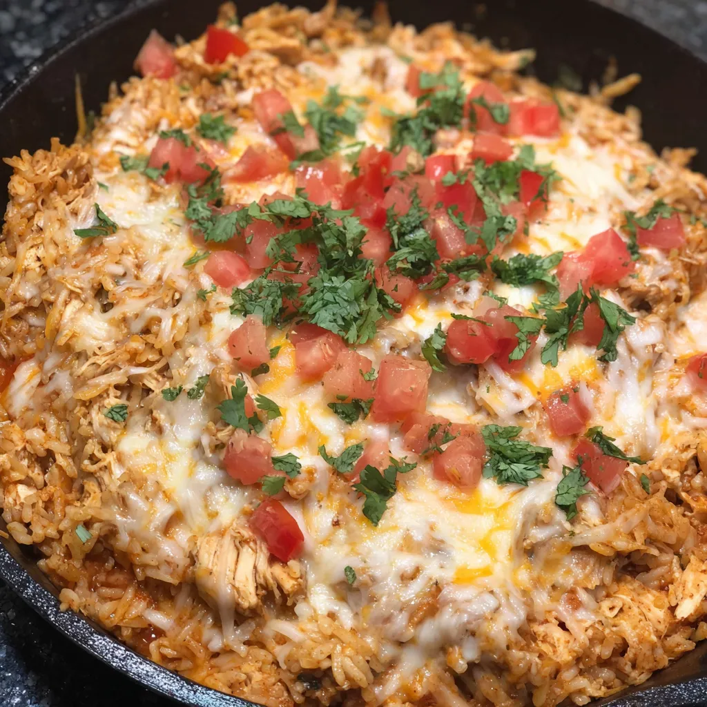 Cheesy Chicken Taco Rice