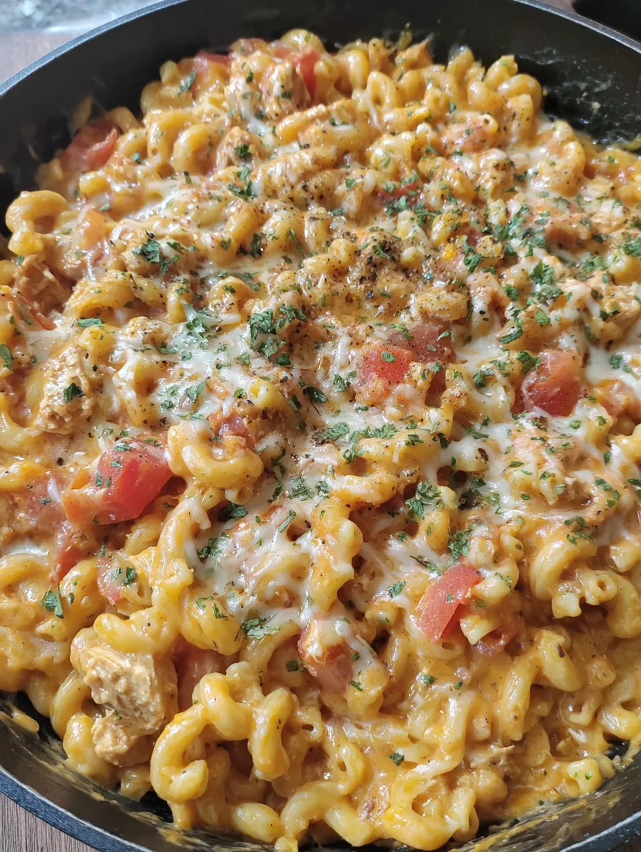 One Pan Chicken Taco Mac