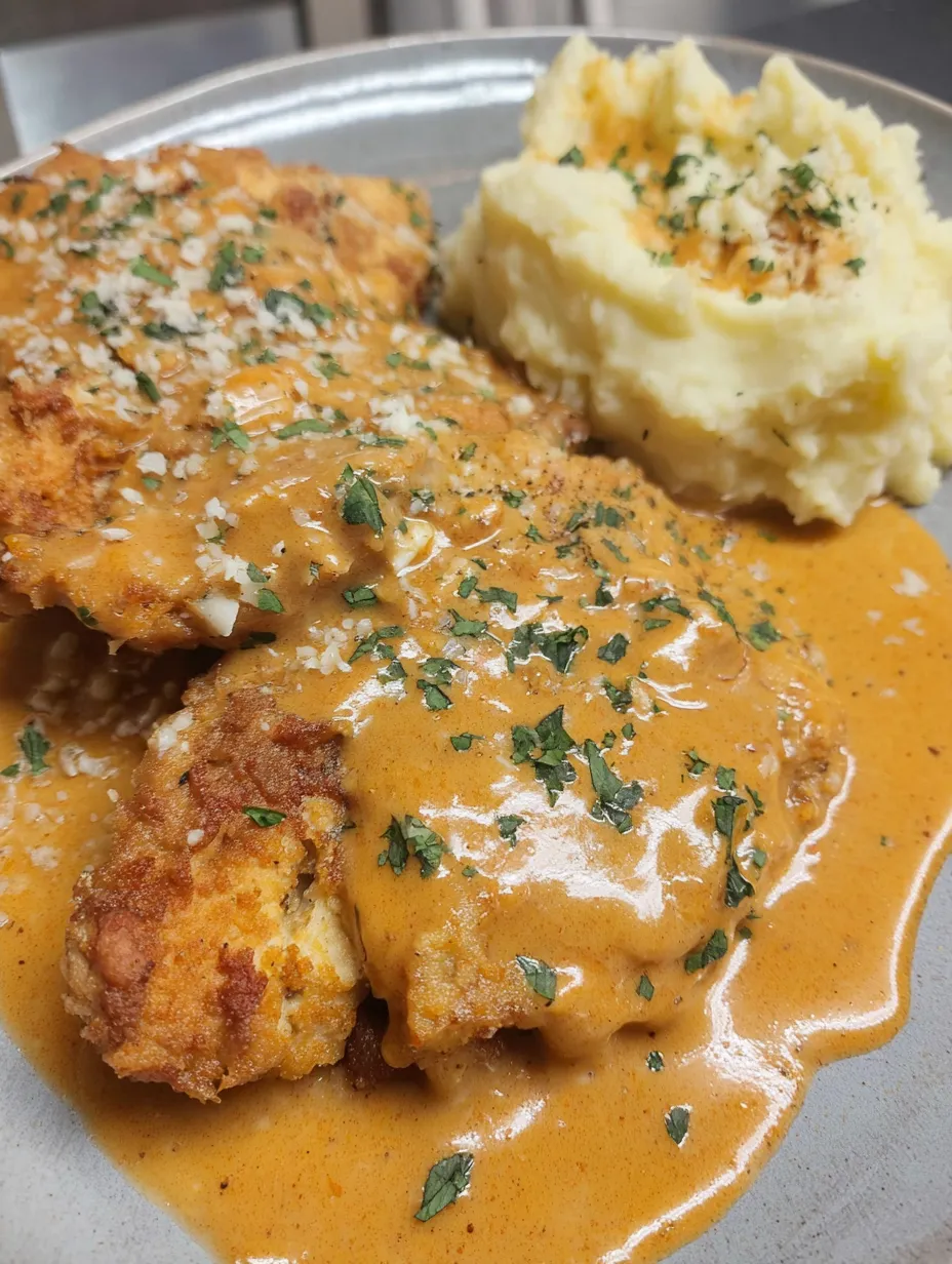 Creamy Pan Fried Chicken