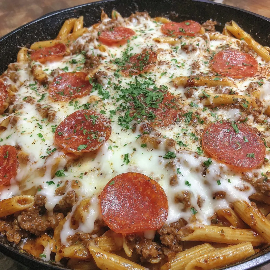 Cheesy Pizza Hamburger Helper