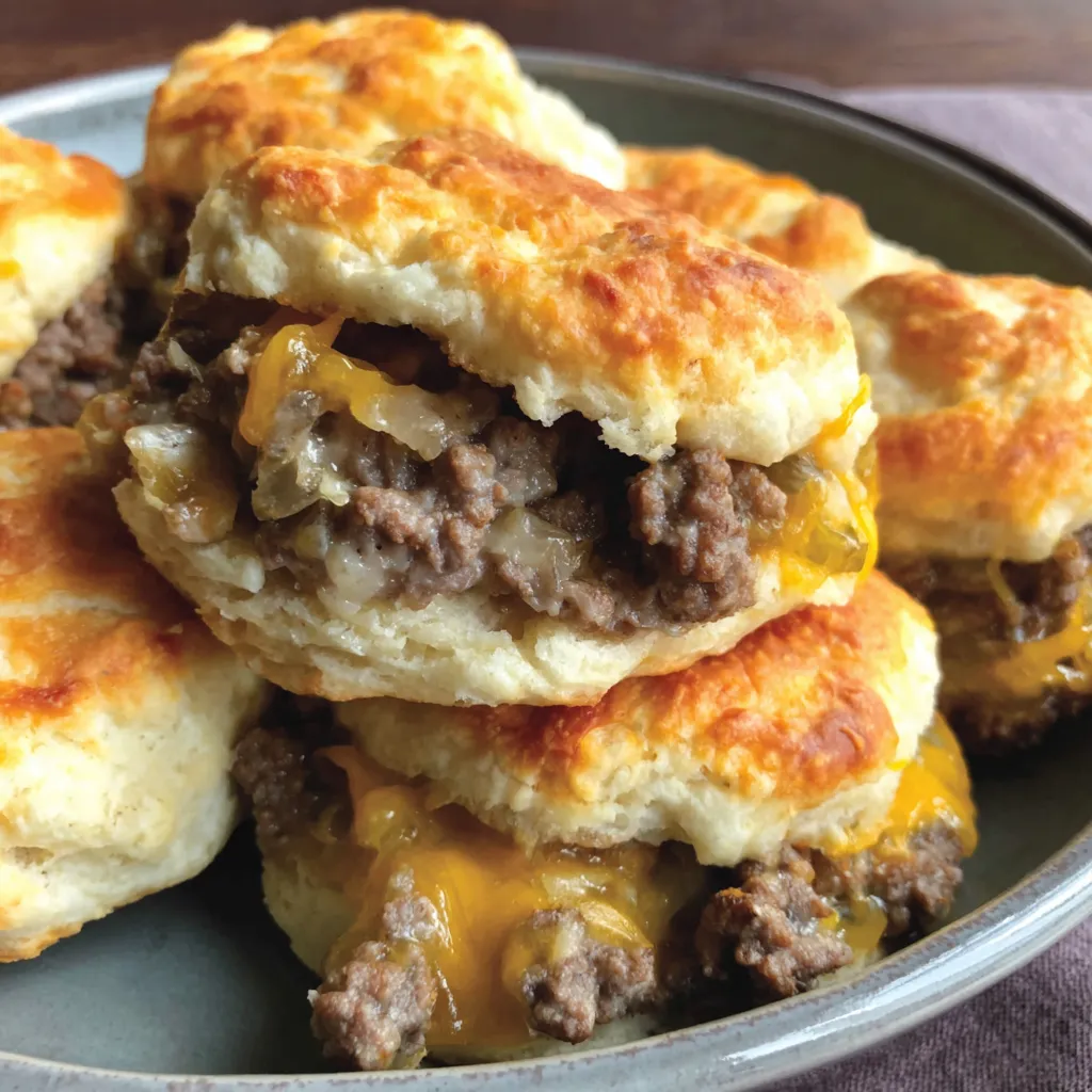 Chopped Cheeseburger Biscuits