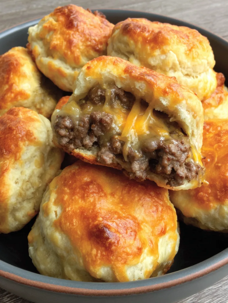 Chopped Cheeseburger Biscuits
