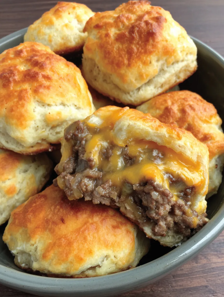 Chopped Cheeseburger Biscuits