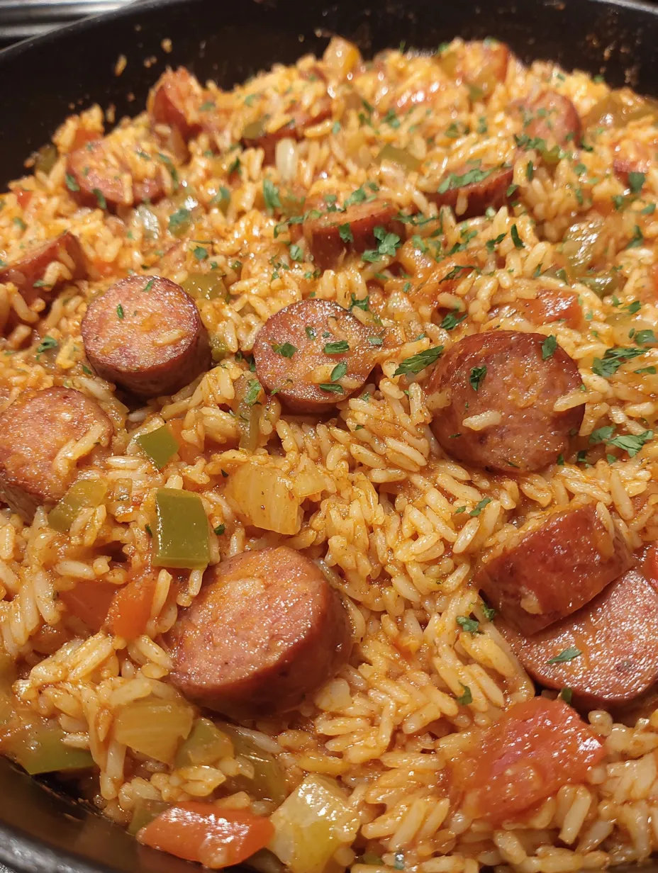 One Pot Cajun Sausage & Rice