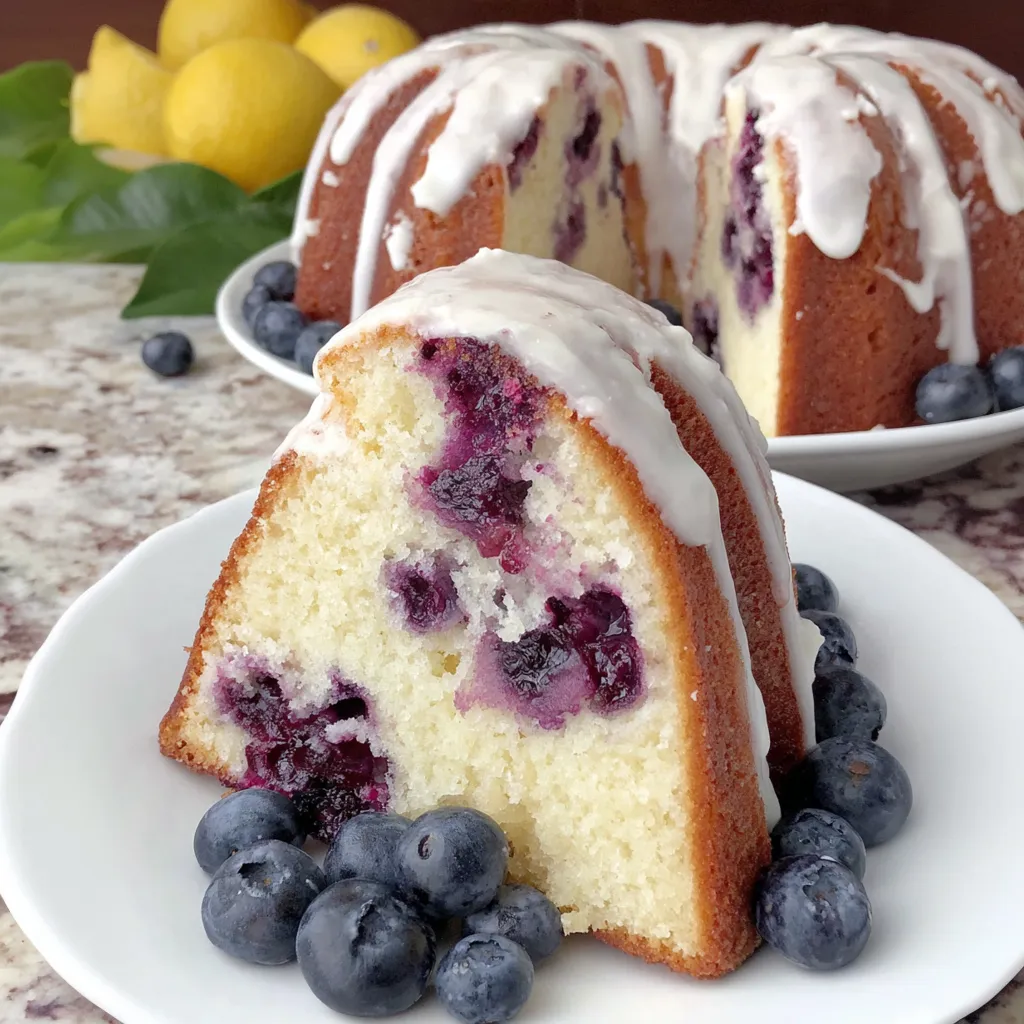 Lemon Blueberry Sour Cream Pound Cake