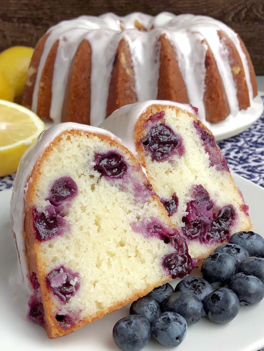 Lemon Blueberry Sour Cream Pound Cake