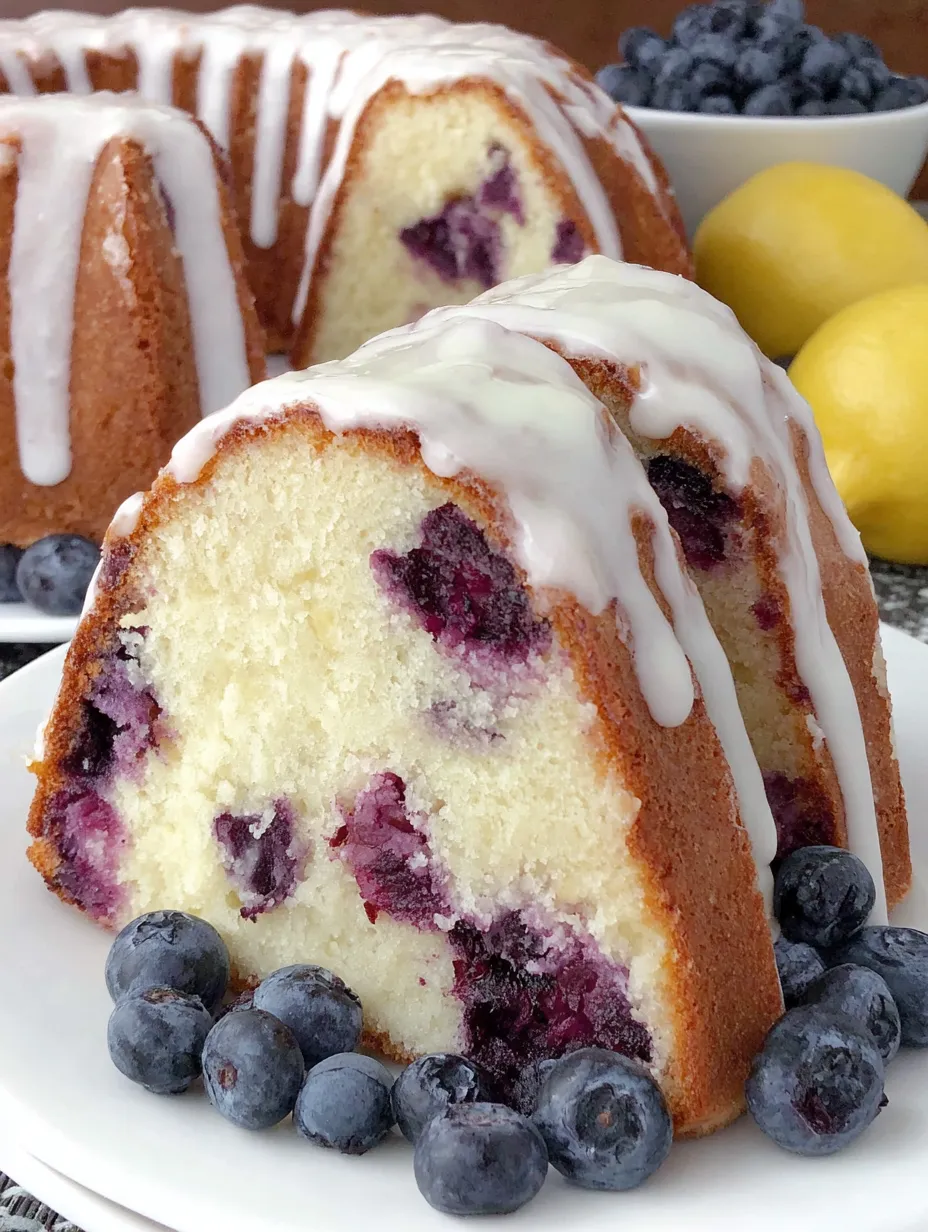 Lemon Blueberry Sour Cream Pound Cake