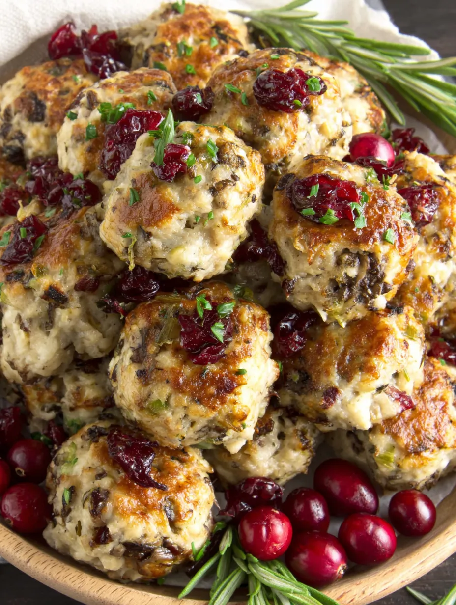 Turkey and Stuffing Meatballs