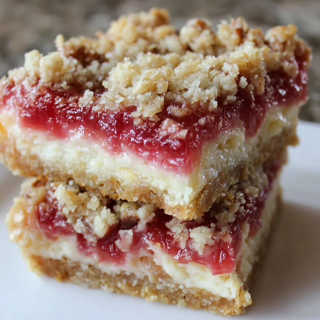 Rhubarb Cheesecake Bars