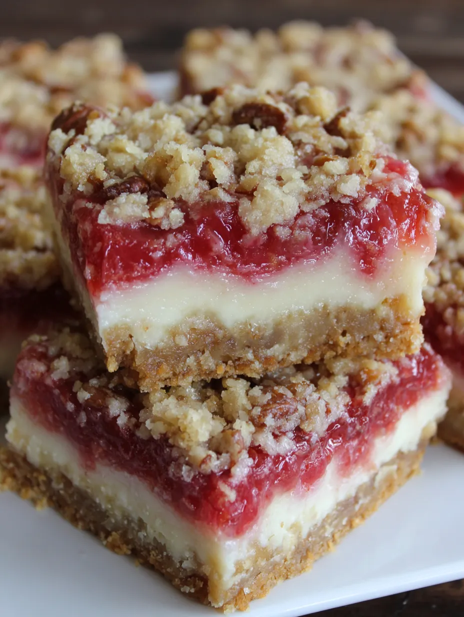 Rhubarb Cheesecake Bars