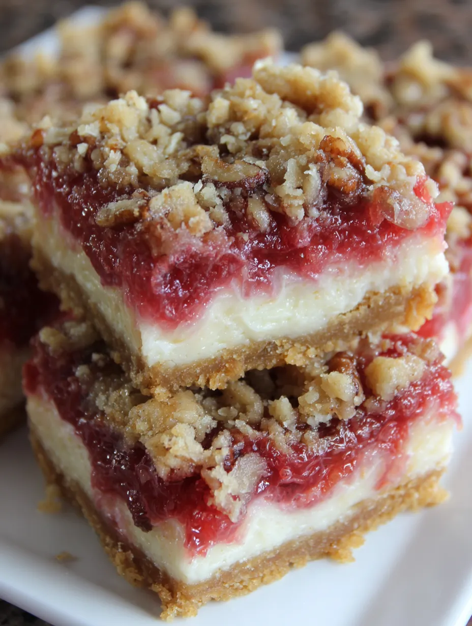 Rhubarb Cheesecake Bars