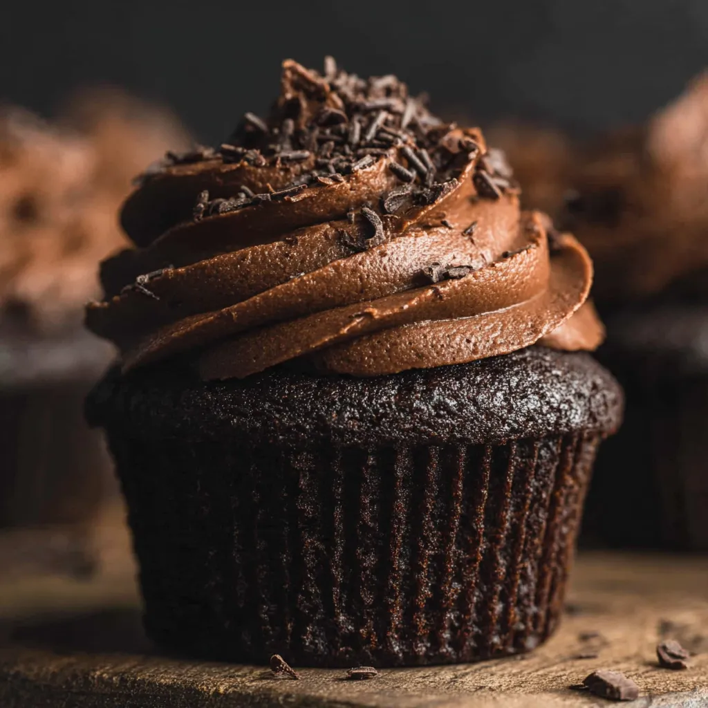 Chocolate Cupcake Recipe with Chocolate Buttercream