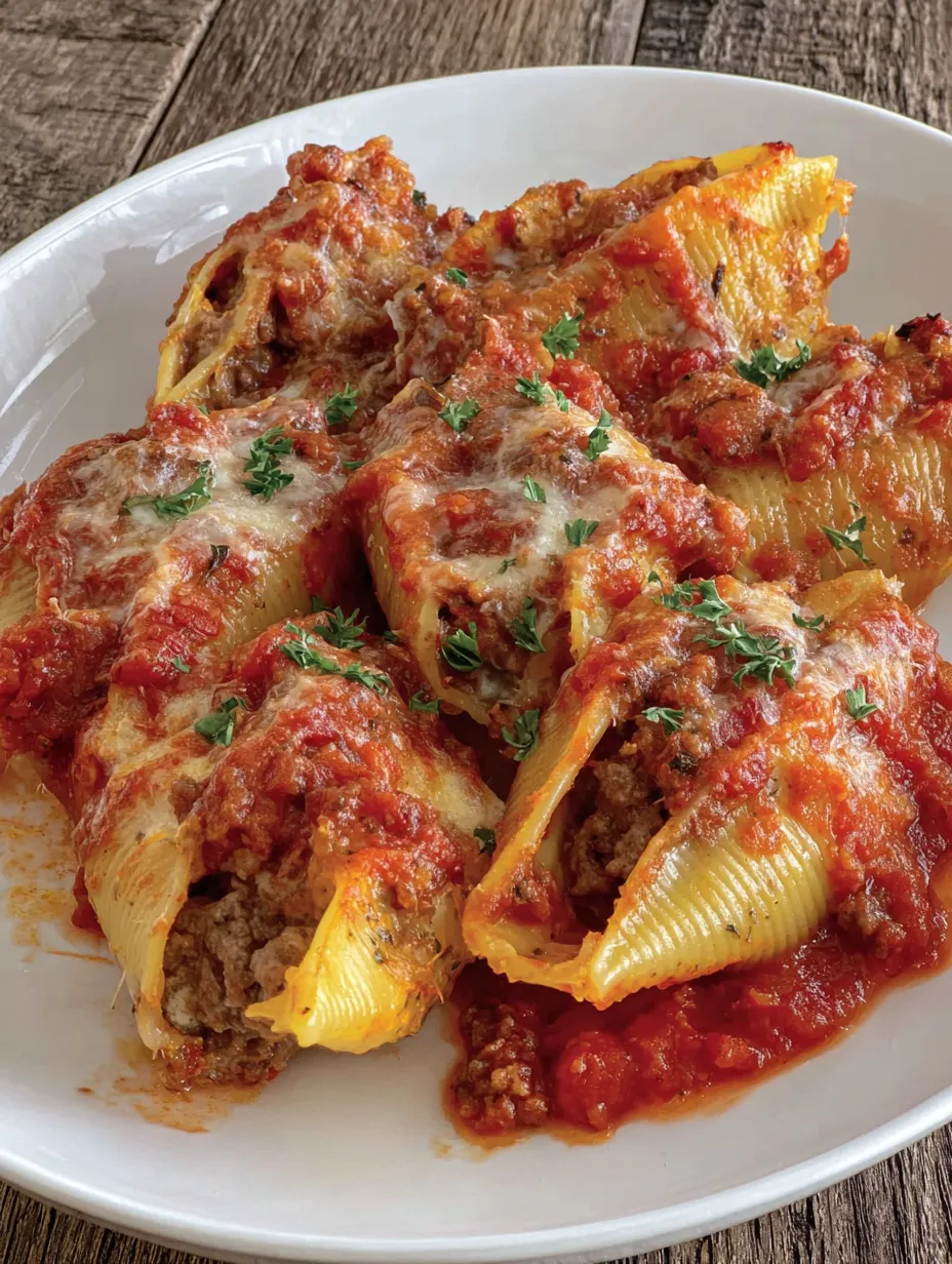 Cream Cheese and Beef Stuffed Shells