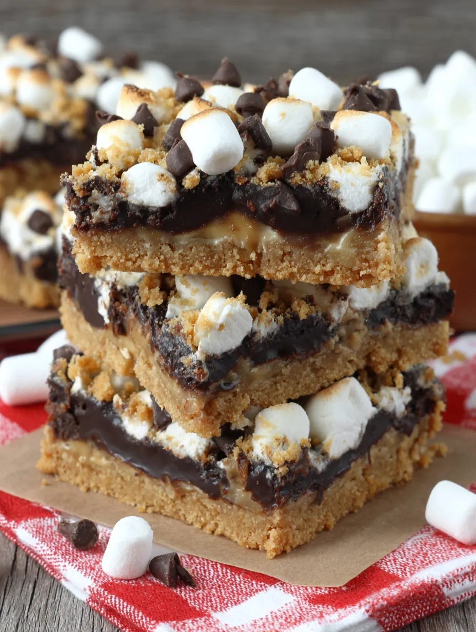 Gooey Baked S’mores Bars