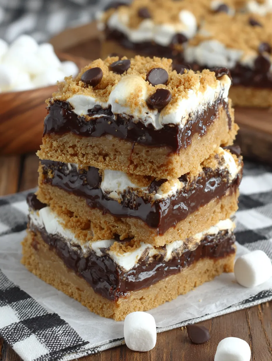 Gooey Baked S’mores Bars
