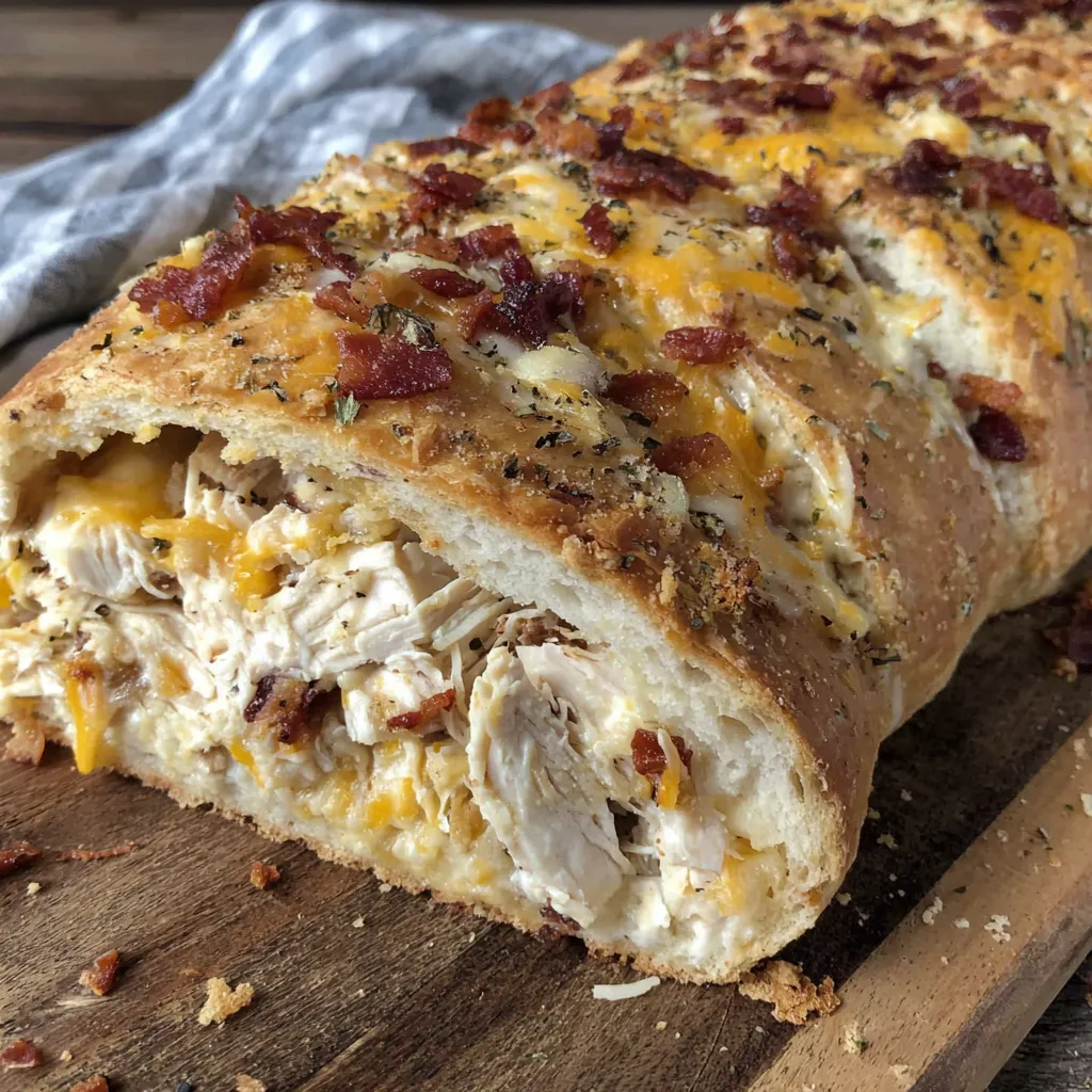 Chicken Bacon Ranch Stromboli