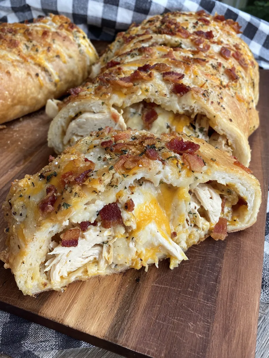 Chicken Bacon Ranch Stromboli