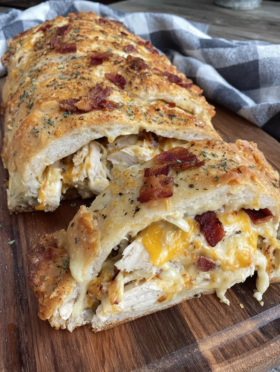 Chicken Bacon Ranch Stromboli
