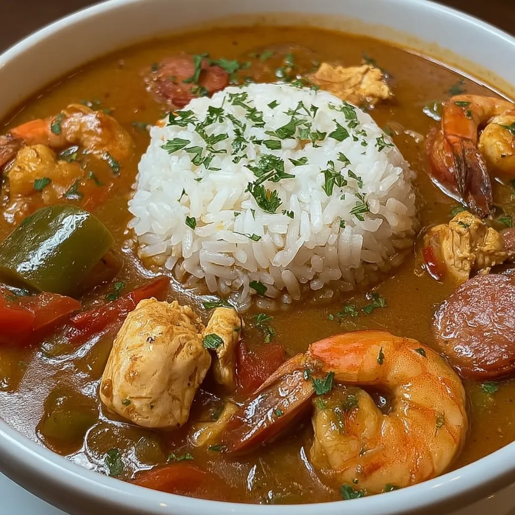 Chicken Shrimp Sausage Gumbo