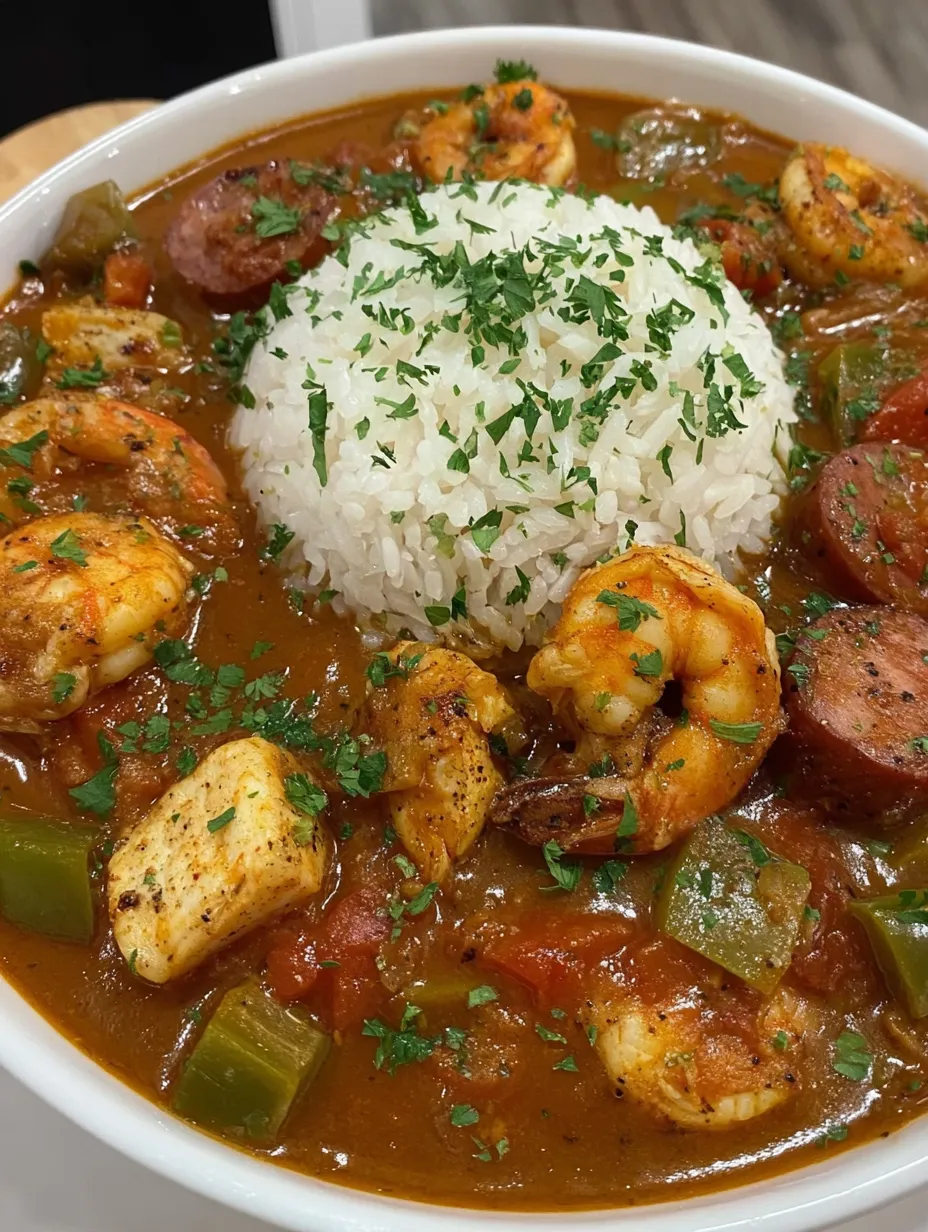 Chicken Shrimp Sausage Gumbo