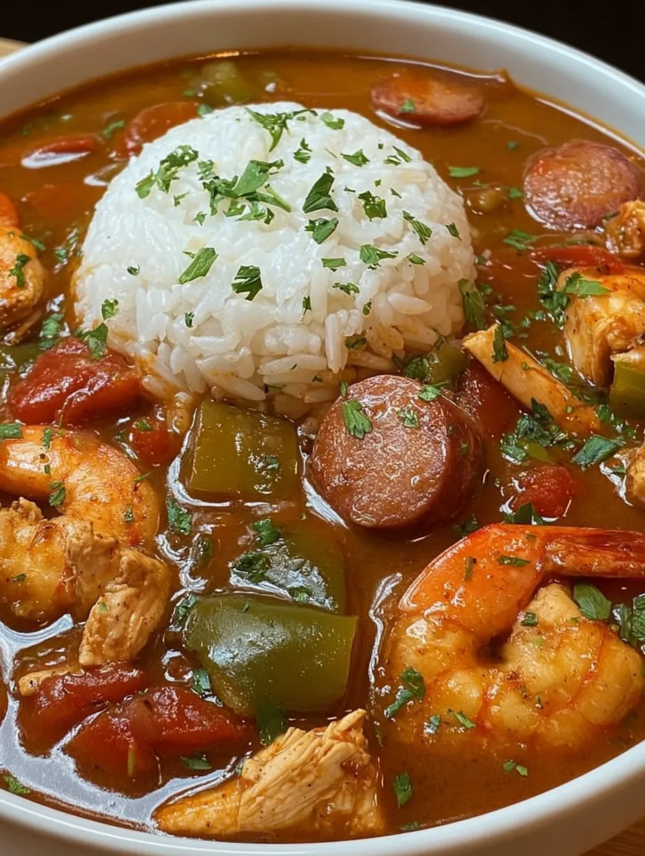 Chicken Shrimp Sausage Gumbo