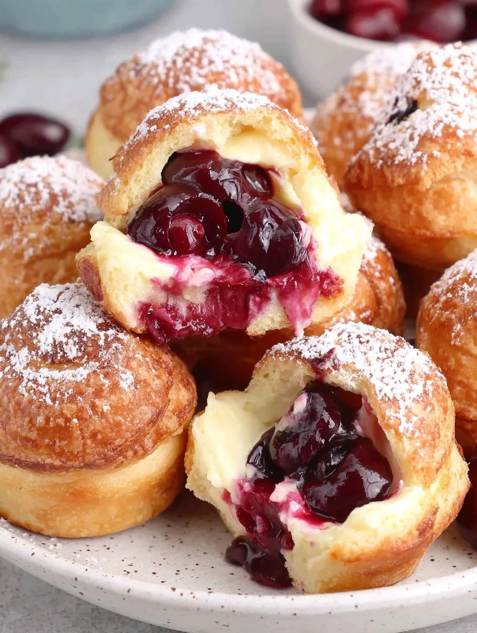 Cherry Cheesecake Crescent Muffins
