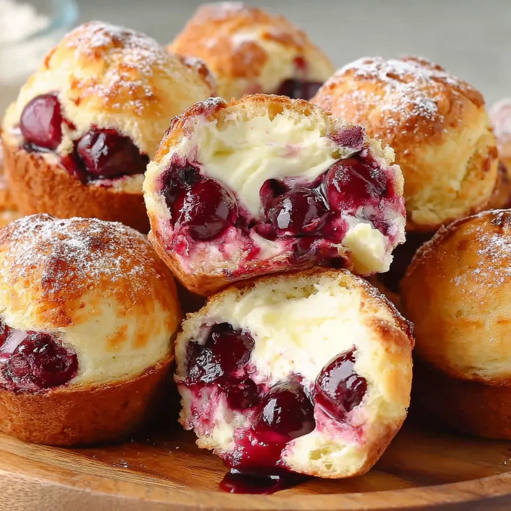 Cherry Cheesecake Crescent Muffins