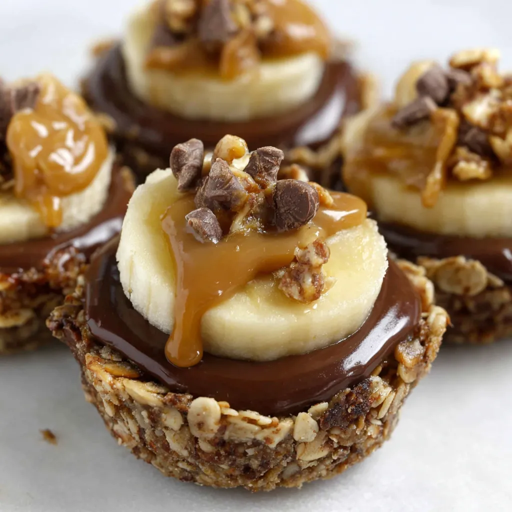 Chocolate Granola Cups with Peanut Butter Filling