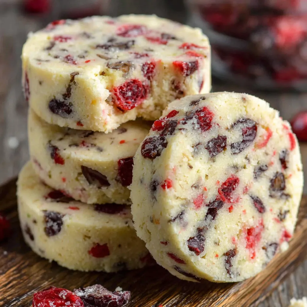 Christmas Maraschino Cherry Shortbread Cookies