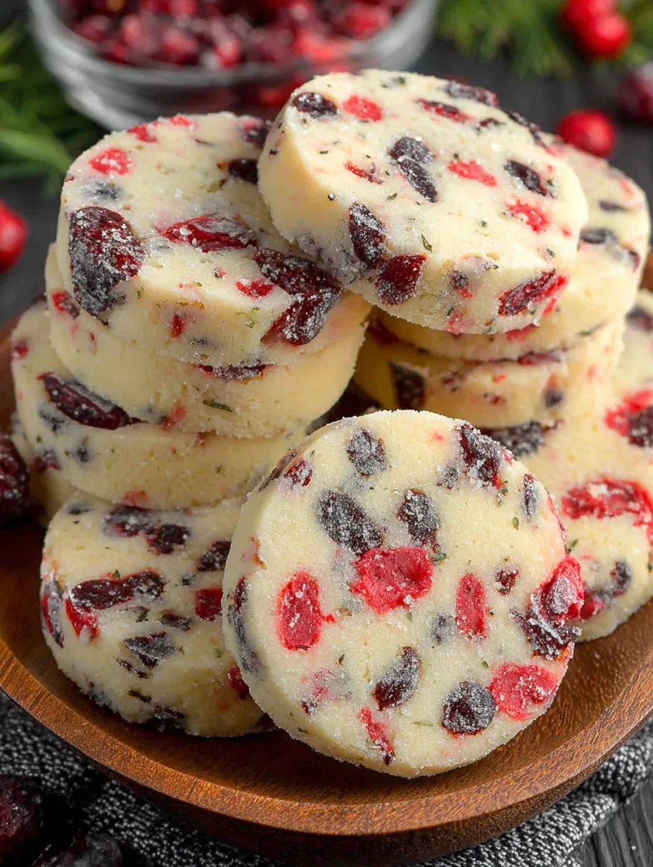 Christmas Maraschino Cherry Shortbread Cookies