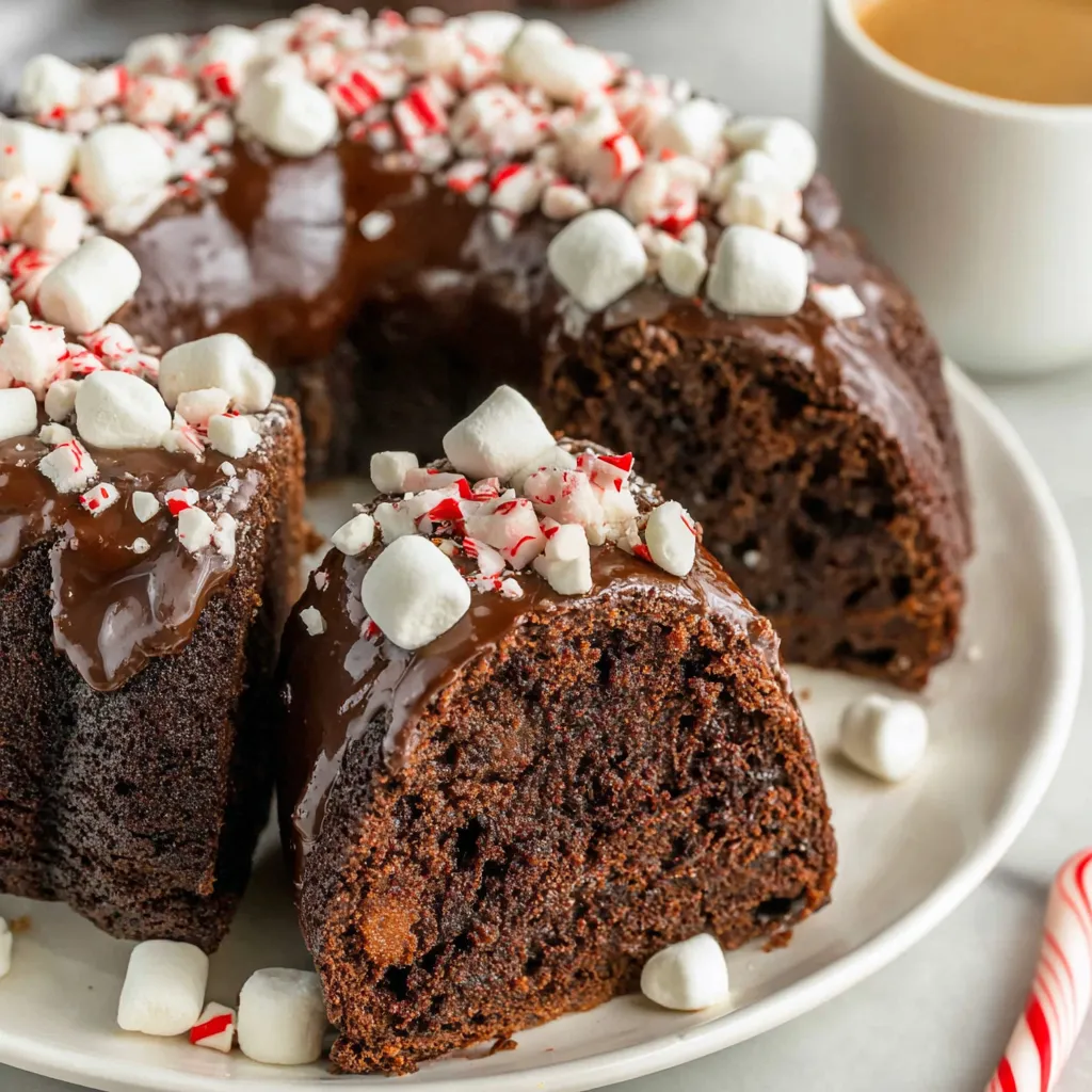 Peppermint Hot Chocolate Cake
