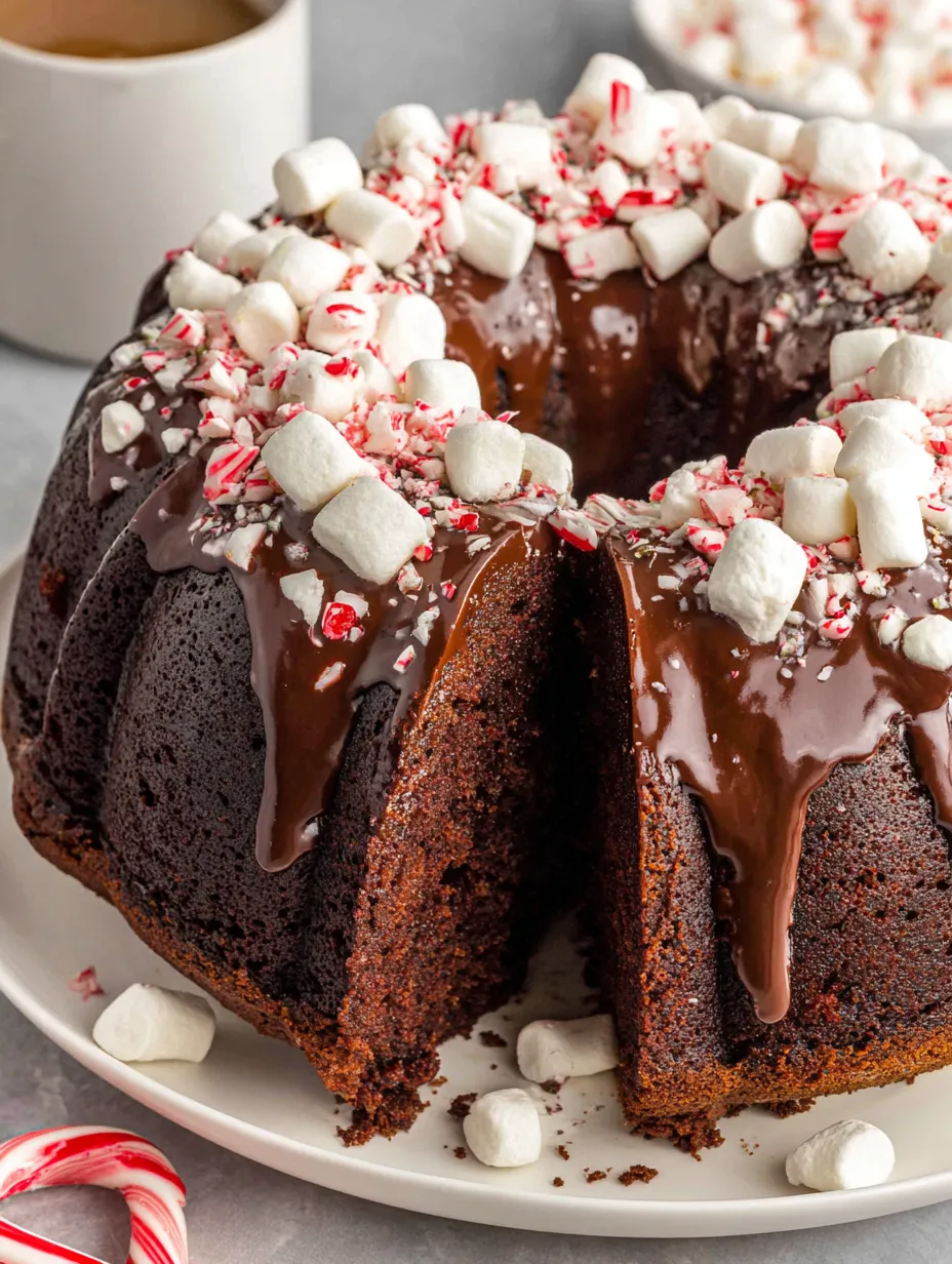 Peppermint Hot Chocolate Cake