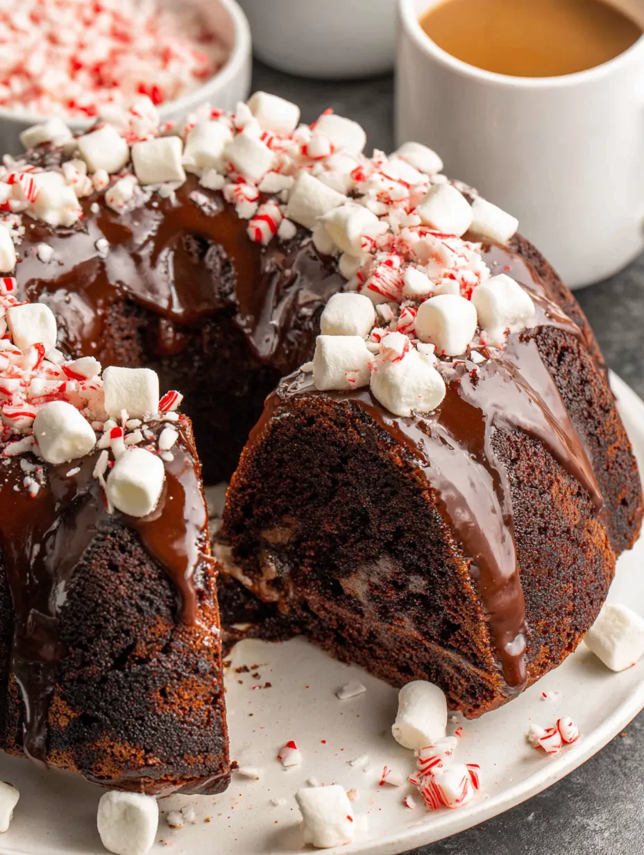 Peppermint Hot Chocolate Cake