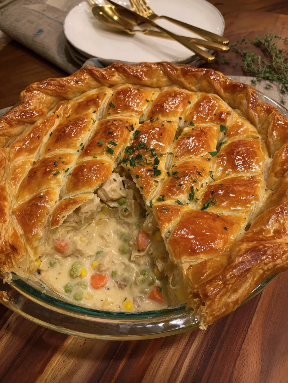 Chicken Pot Pie with Puff Pastry