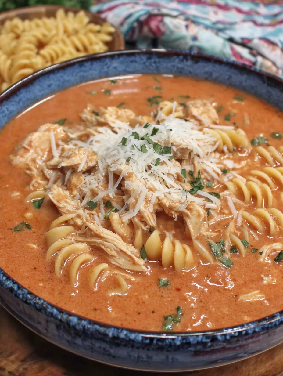 Crock Pot Chicken Parmesan Soup